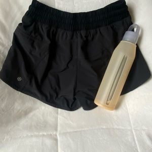 Lululemon tracker short,  lululemon glass water bottle